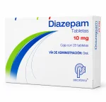 Diazepam Generic 10 mg 20 tabs.