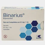 Binarius Buprenorfina Caja con 6 ampoules con 0.3 mg/1 ml
