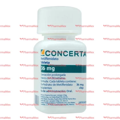Concerta Methylphenidate 36 mg 30 tabs