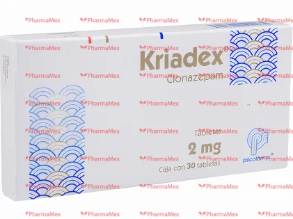 Kriadex Clonazepam 2 mg 30 tabs
