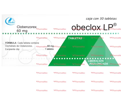 Obeclox  LP Clobenzorex 60 mg  30 tabs Extended release