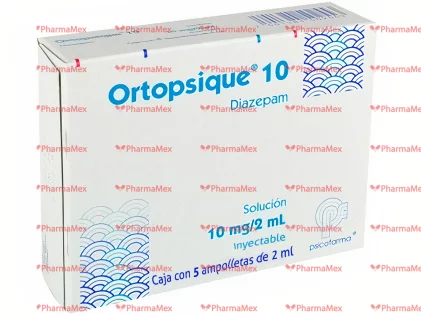 Ortopsique Diazepam 10 mg 5 Ampoules